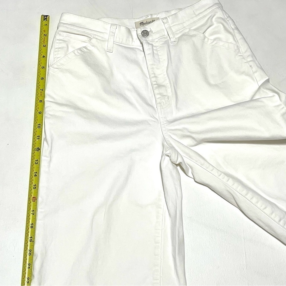 Madewell Woman White Wide Legs Crops Jeans Size 29 - Picture 11 of 14